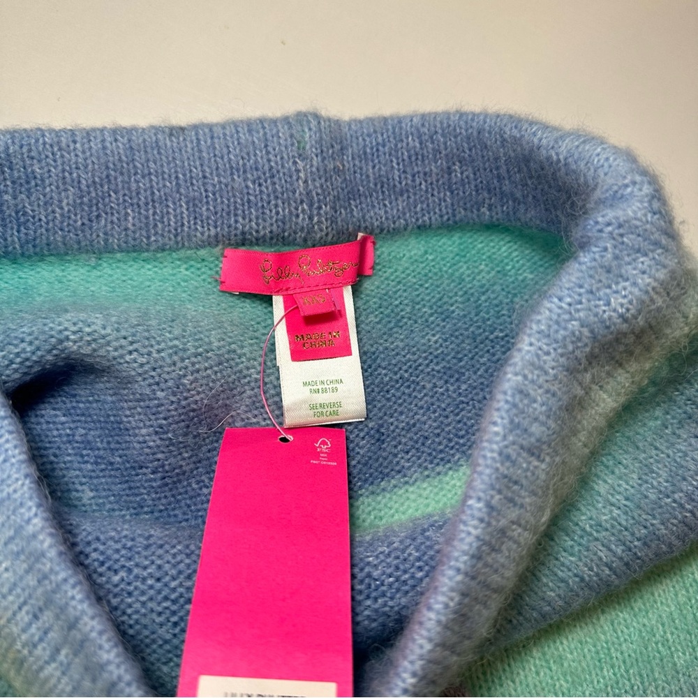 Lilly Pulitzer Wanetta Sweater Short, Surf Blue Spacedye, XXS - Picture 12 of 16